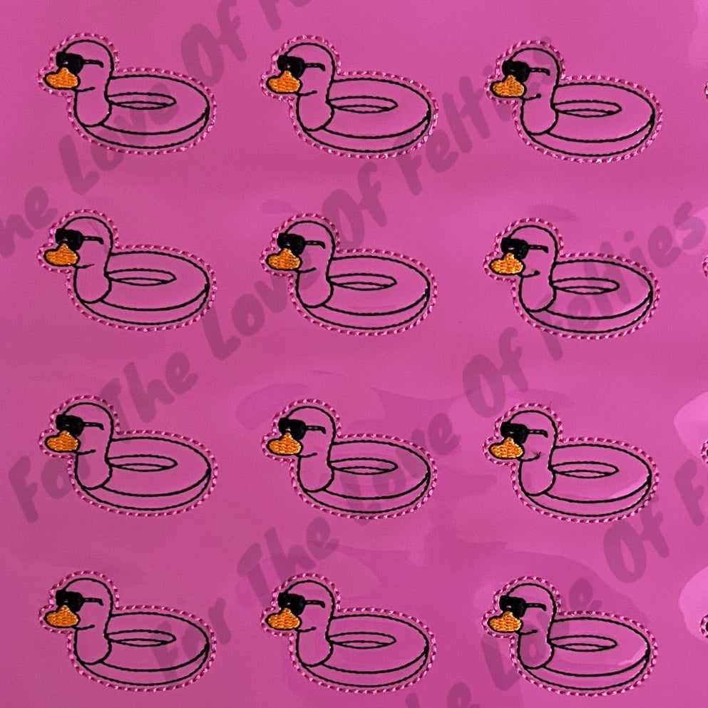 Pink Duck Floatie Feltie