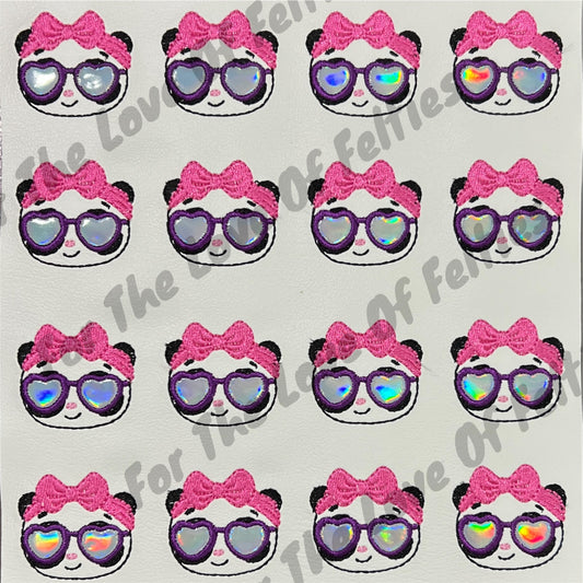 Panda With Sunglasses Feltie