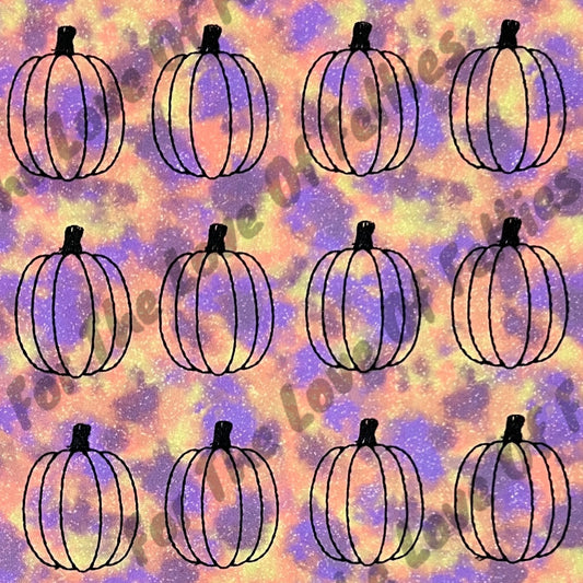 Limited Dark Multi Colored Pumpkin Feltie