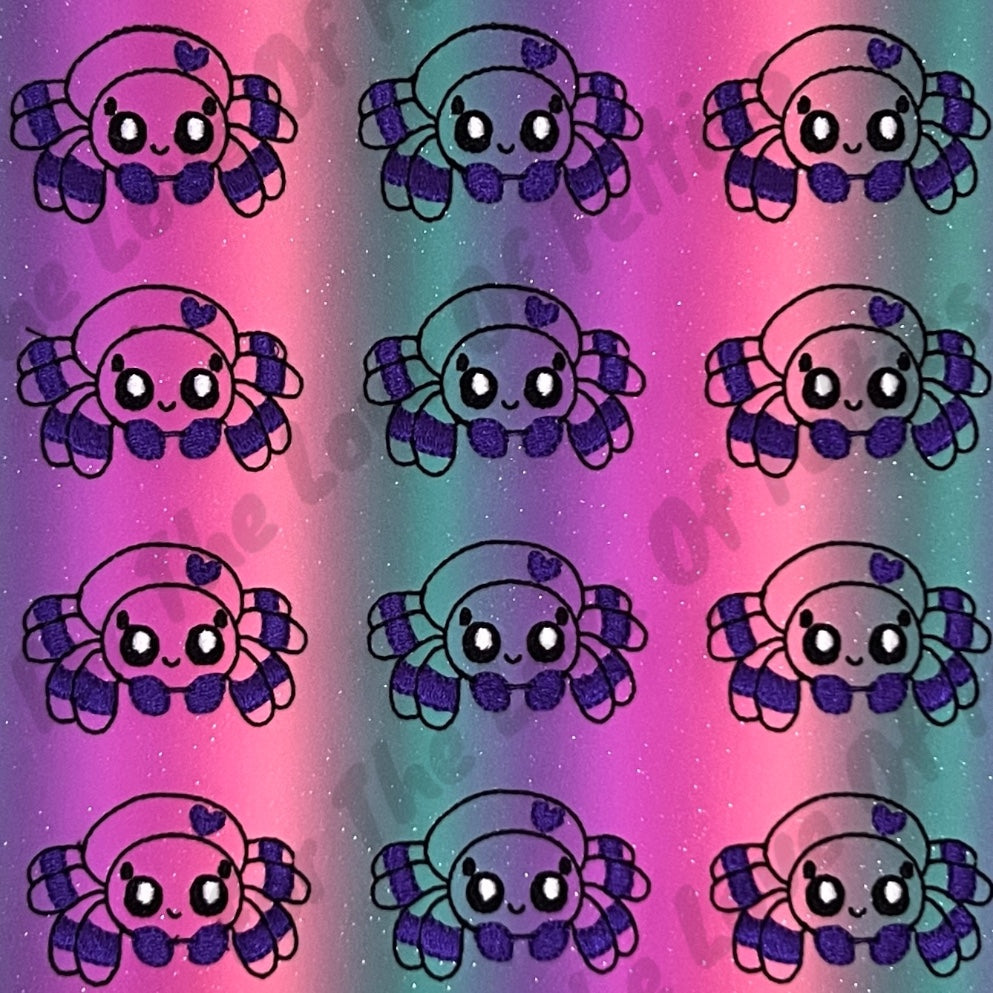 Limited Multi Colored Glitter Spider Feltie