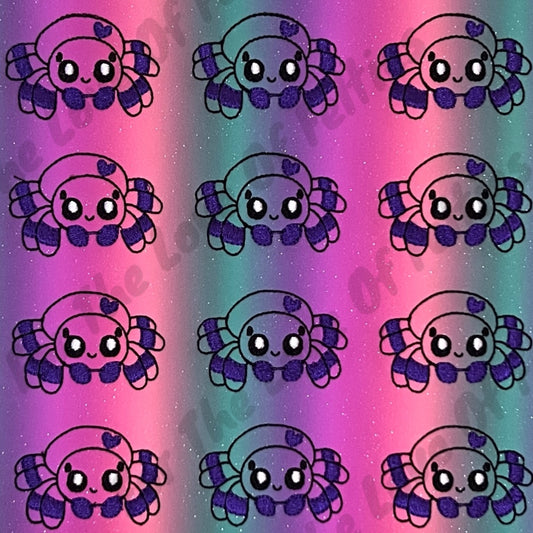 Limited Multi Colored Glitter Spider Feltie