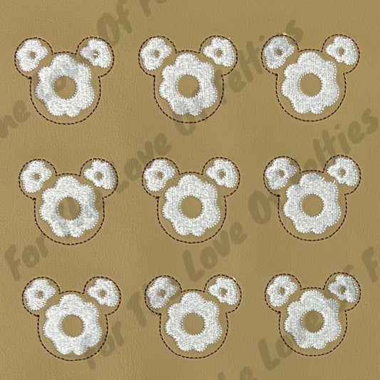 White Frosted Mouse Donut Feltie