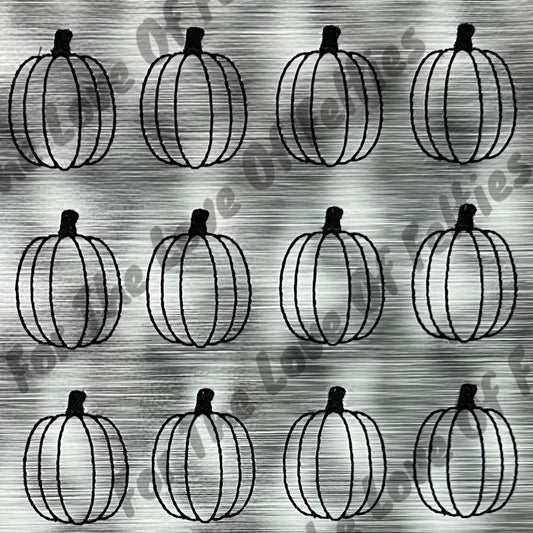 Limited Black And Grey Pumpkin Feltie