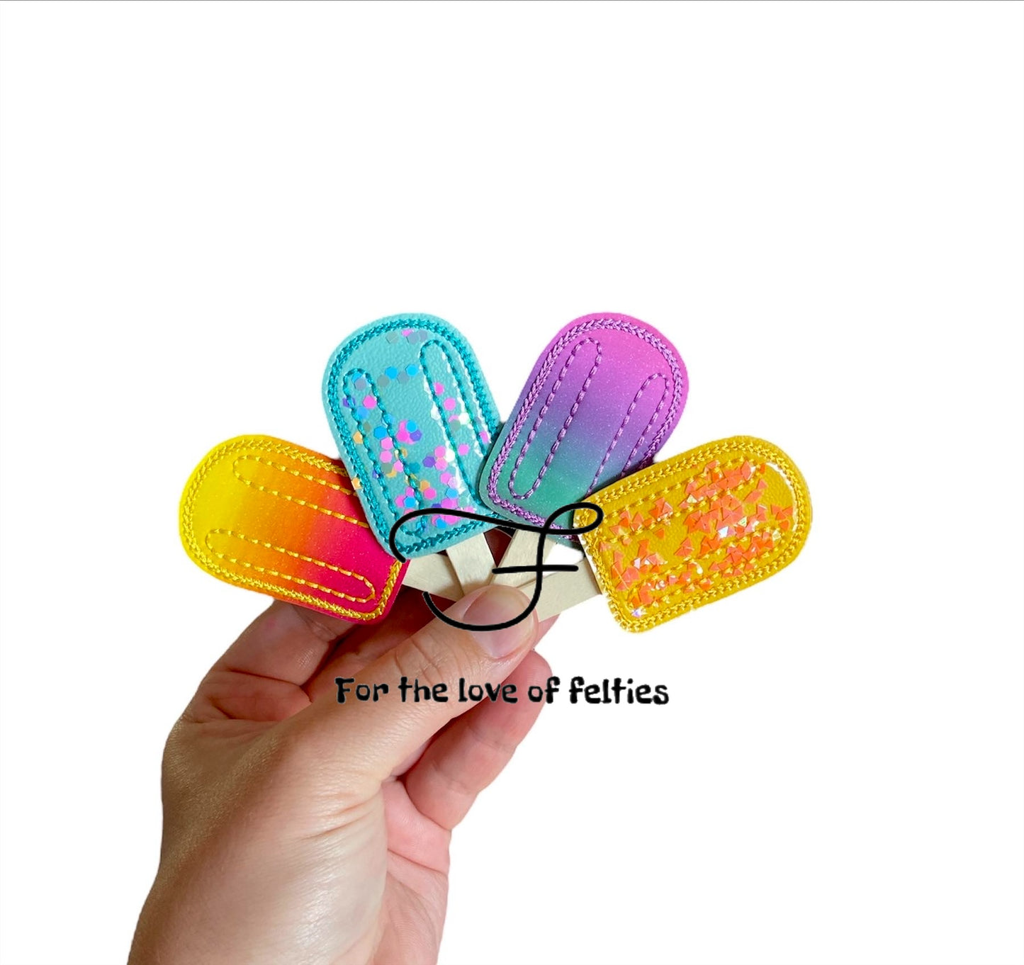 Limited Summer Confetti Popsicle Feltie