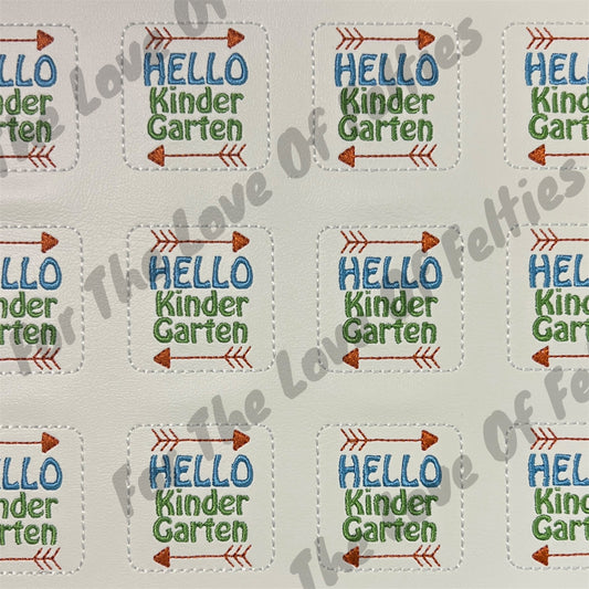 Hello Kindergarten Grade With Arrow