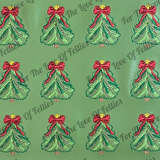 Red Ribbon Christmas Tree Feltie