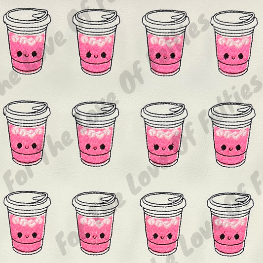 Kawaii Pink Iced Drink Feltie