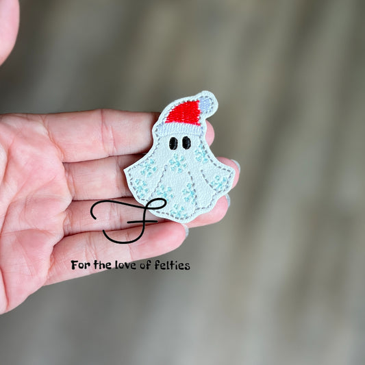 Snowflake Christmas Ghost Feltie