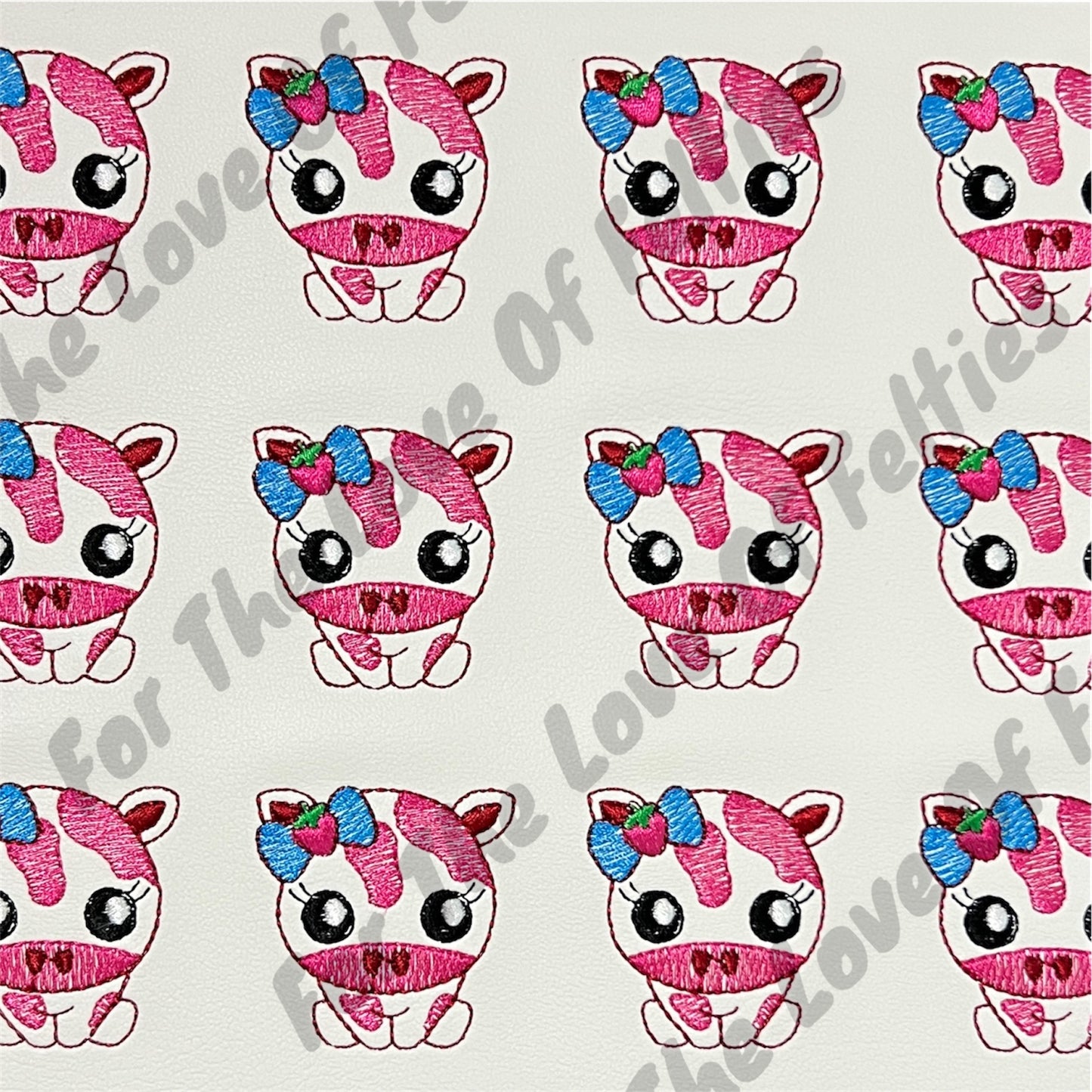 Strawberry Cow Feltie