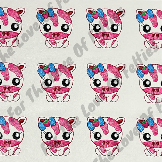 Strawberry Cow Feltie