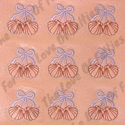 Sea Shells With Coquette Bow Feltie