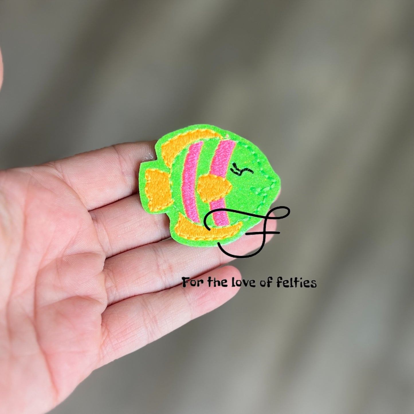 Neon Tropical Fish Feltie