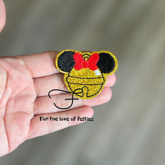 Girl Mouse Bell Feltie