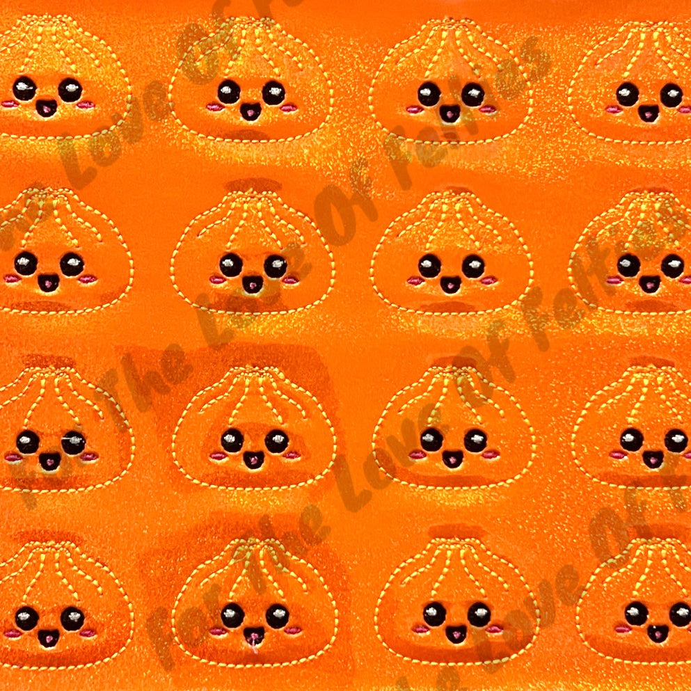 Orange Glitter Dumpling Feltie
