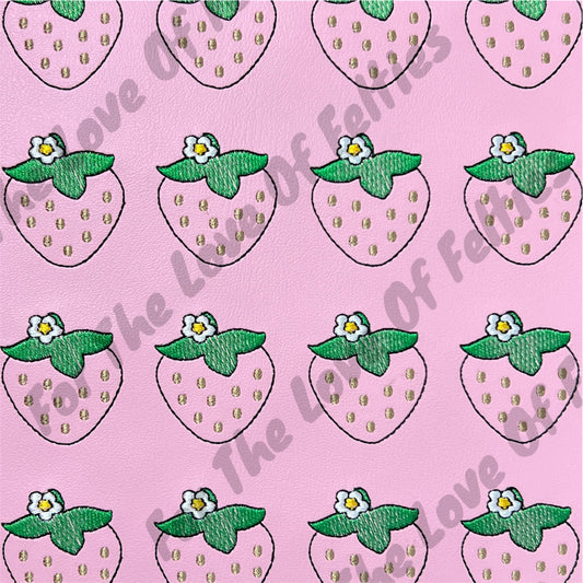 Pink Strawberry Feltie