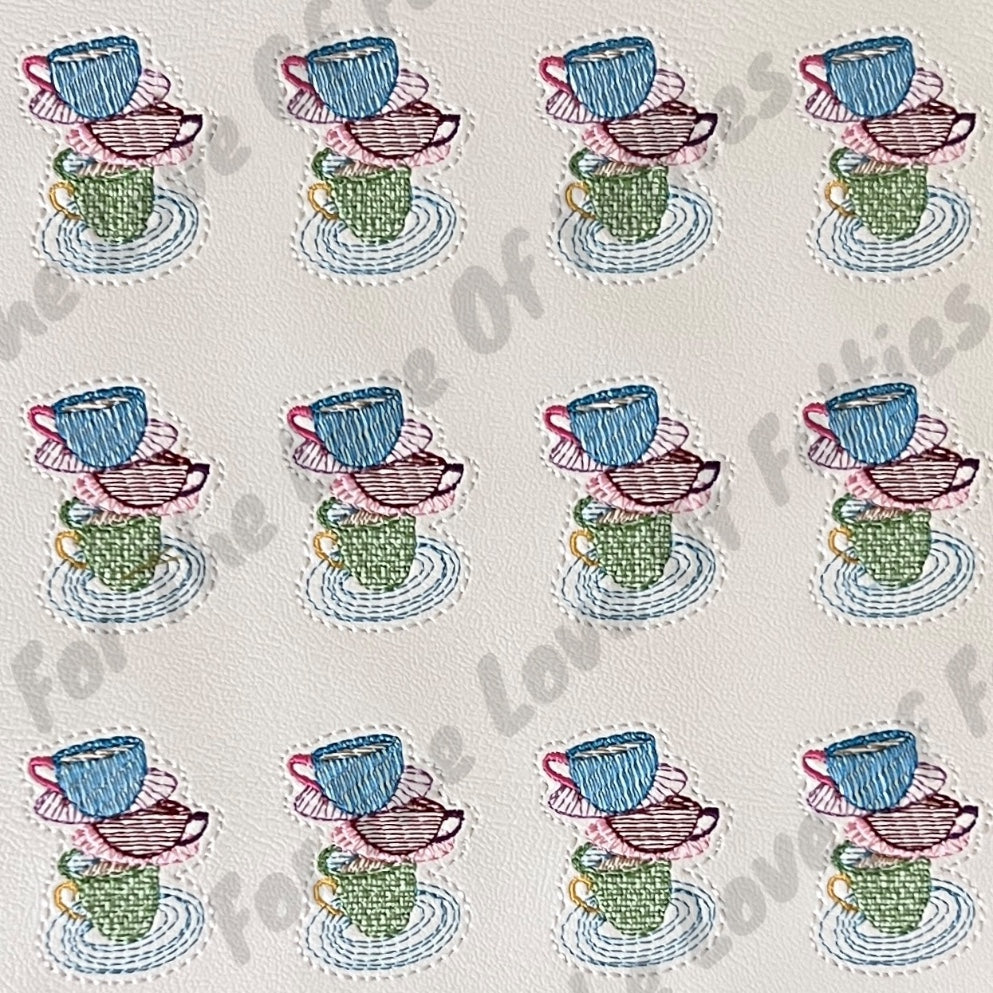 Stacked Tea Cup Feltie
