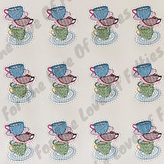 Stacked Tea Cup Feltie