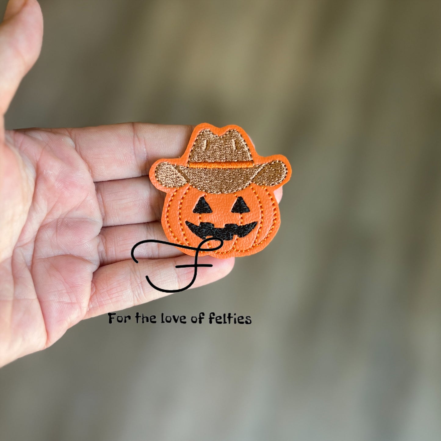 Cowboy Pumpkin Feltie