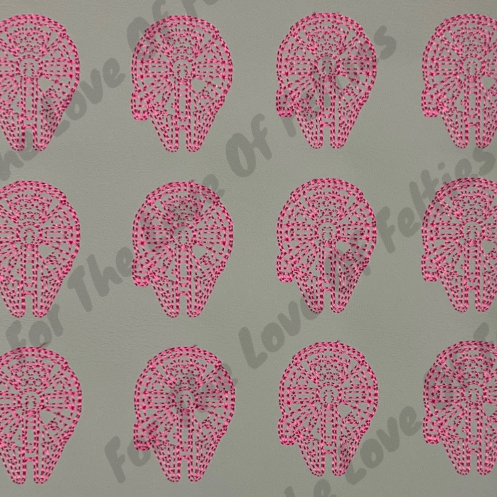 Limited Pink Space Ship Feltie