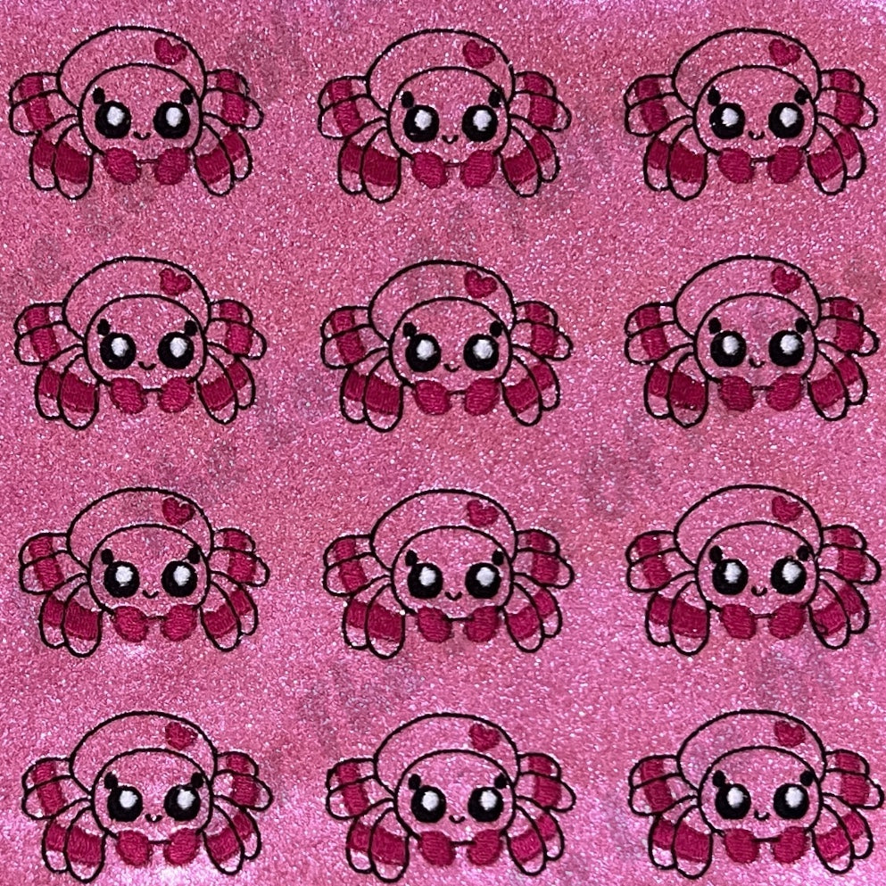 Pink Glitter Spider Feltie