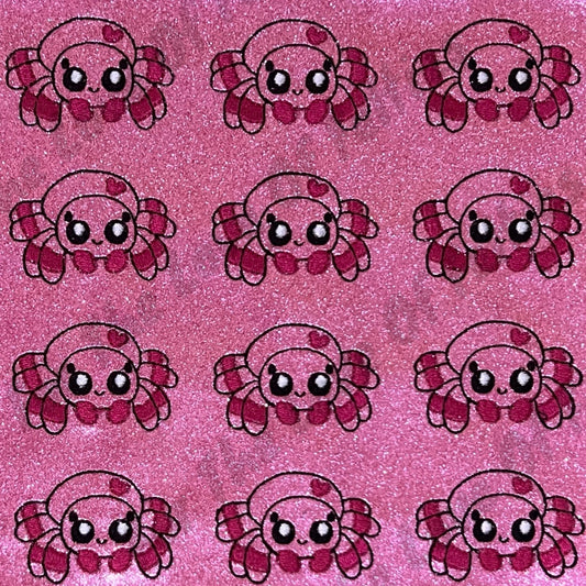 Pink Glitter Spider Feltie