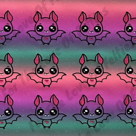 Limited Multi Colored Glitter Bat Feltie