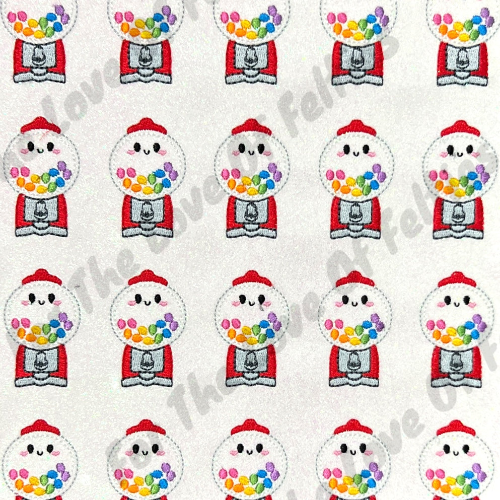 Rainbow Gum Ball Machine Feltie