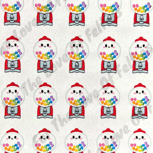 Rainbow Gum Ball Machine Feltie
