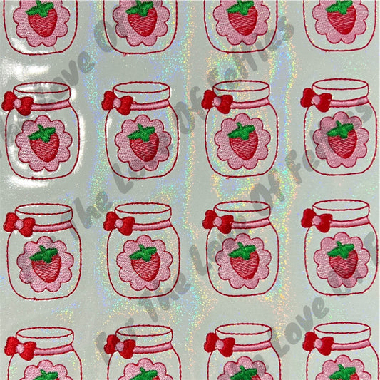 Strawberry Jam Jar Feltie