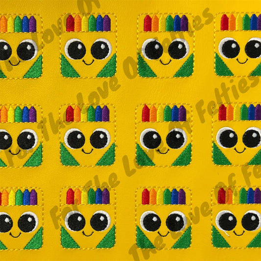 Cute Crayon Box Feltie