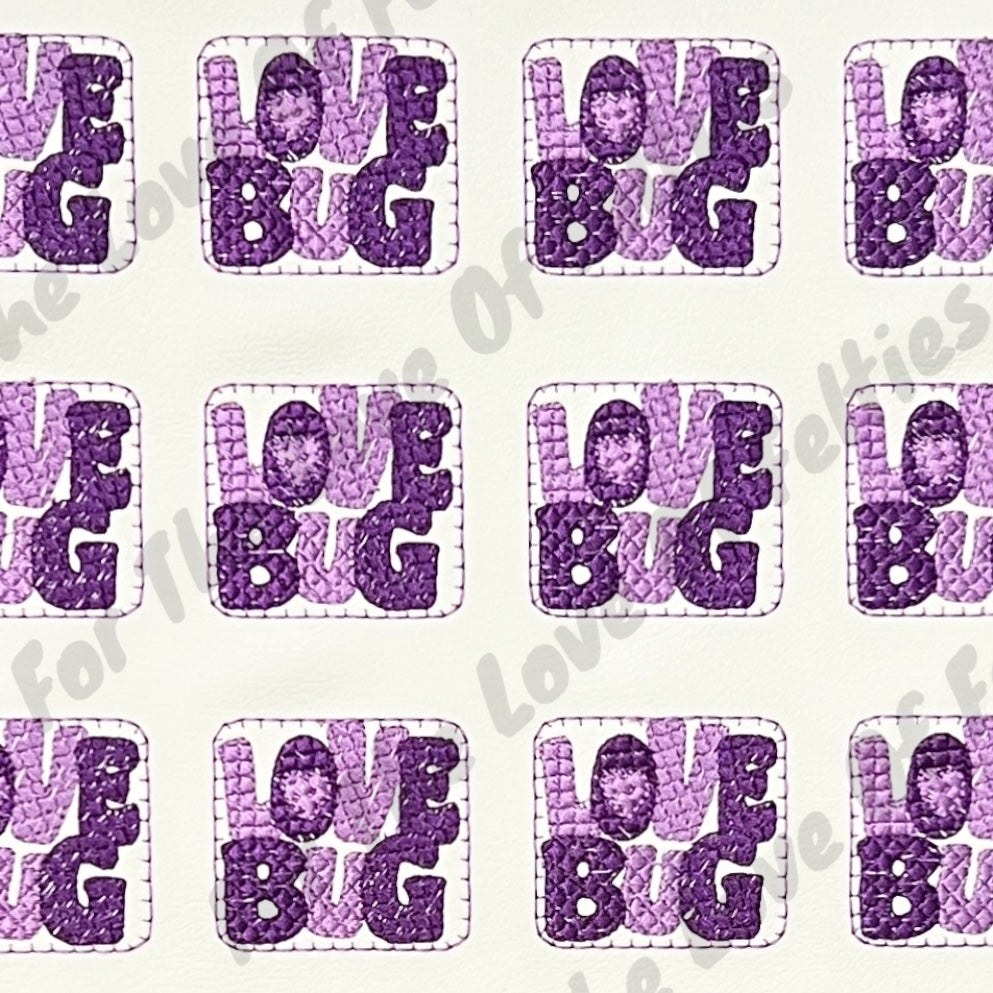 Purple Love Bug Feltie