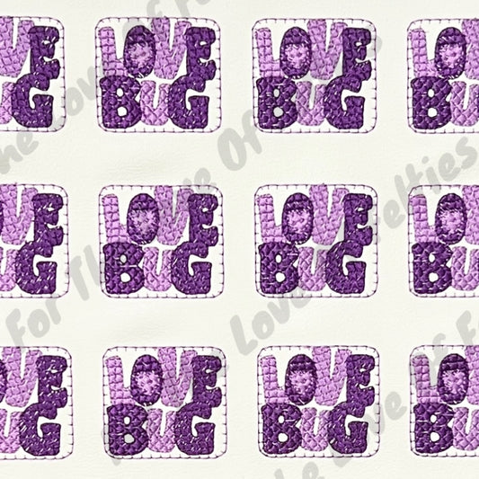 Purple Love Bug Feltie