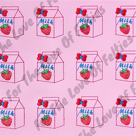 Strawberry Milk Feltie