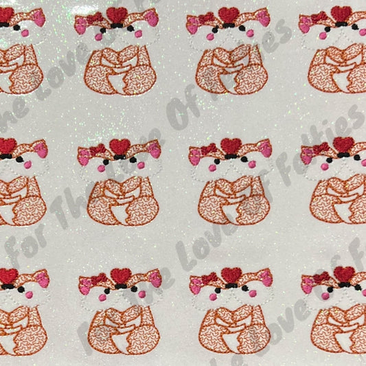 Kissing Fox Feltie