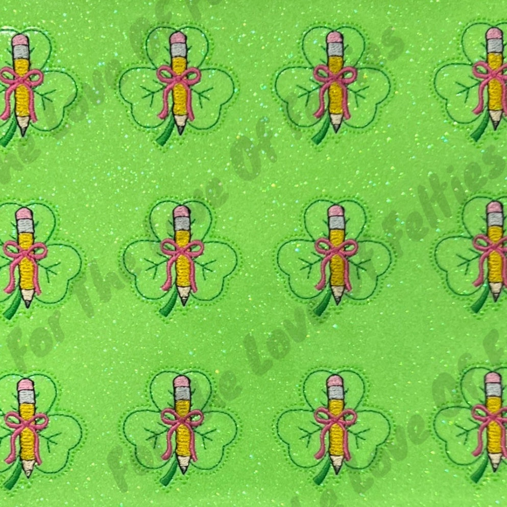 Pencil Clover Feltie