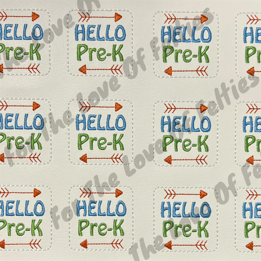 Hello Pre-K Grade With Arrow