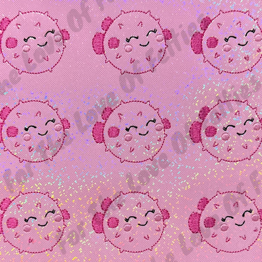 Pink Puffer Fish Feltie