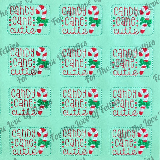 Mint Matte Candy Cane Cutie Feltie