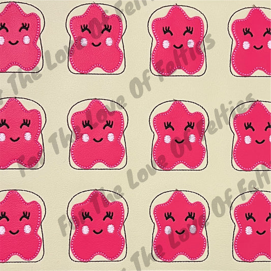 Strawberry Jelly Toast Feltie