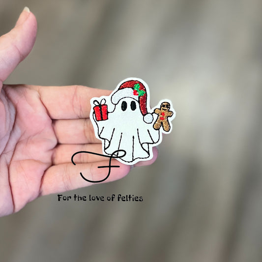 Christmas Ghost With Gingerbread Feltie