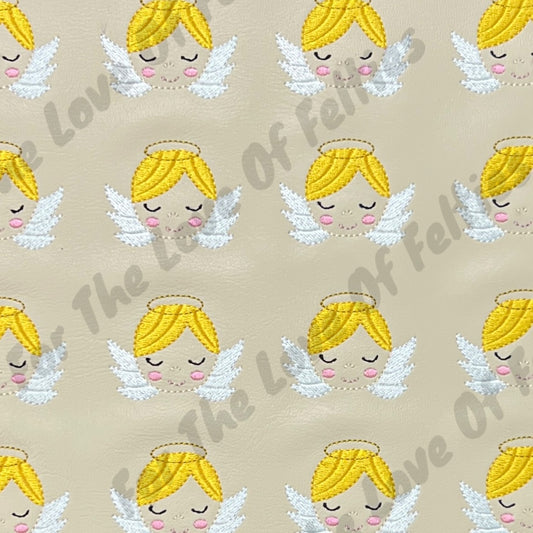 Light Skinned Blonde Angel Head Feltie