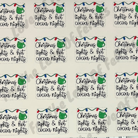 White Christmas Lights And Hot Cocoa Nights Feltie