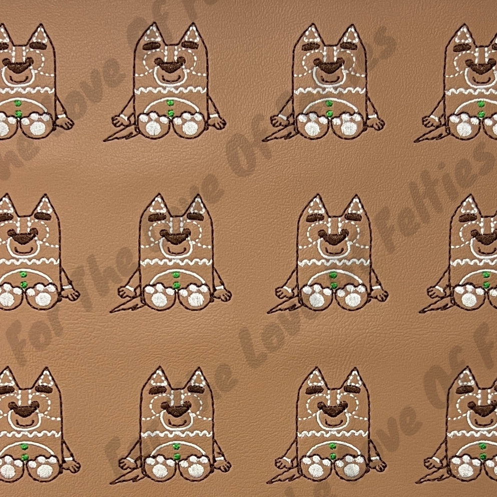 Blue Dog Gingerbread Feltie