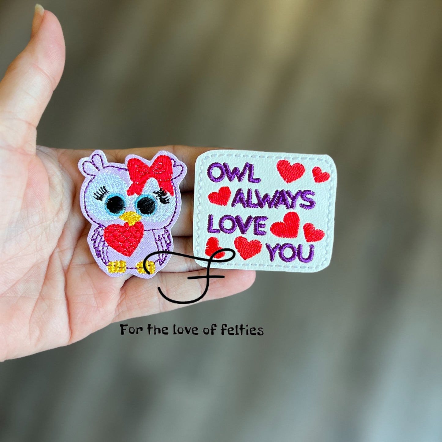 Valentine Love Owl Feltie Set