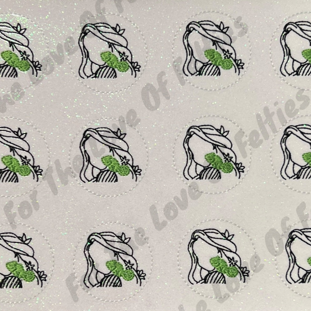 Long Hair Princess Sketch Feltie