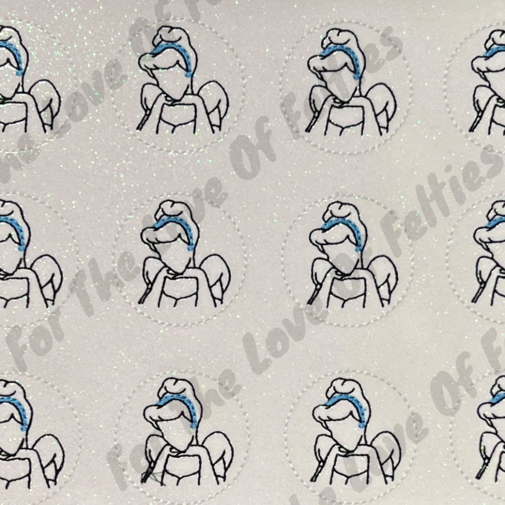 Glass Slipper Princess Sketch Feltie