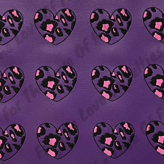 Purple Leopard Heart Feltie