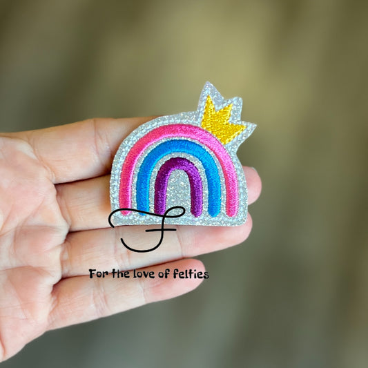 Crown Rainbow  Feltie