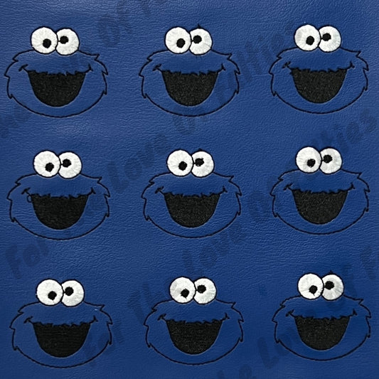 Blue Matte Furry Monster Feltie