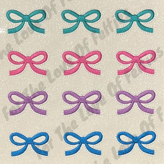 Multi Colored Bow Feltie